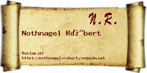 Nothnagel Róbert névjegykártya