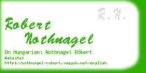 robert nothnagel business card
